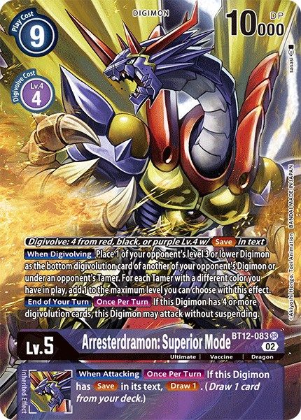 Arresterdramon : Superior Mode BT12-084 [ Inglese / Giapponese ]