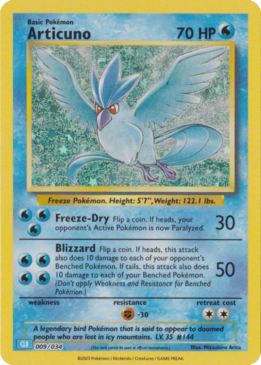 Articuno - Pokémon TCG Classic: Blastoise & Suicune ex Deck 009/034 [ Inglese ]