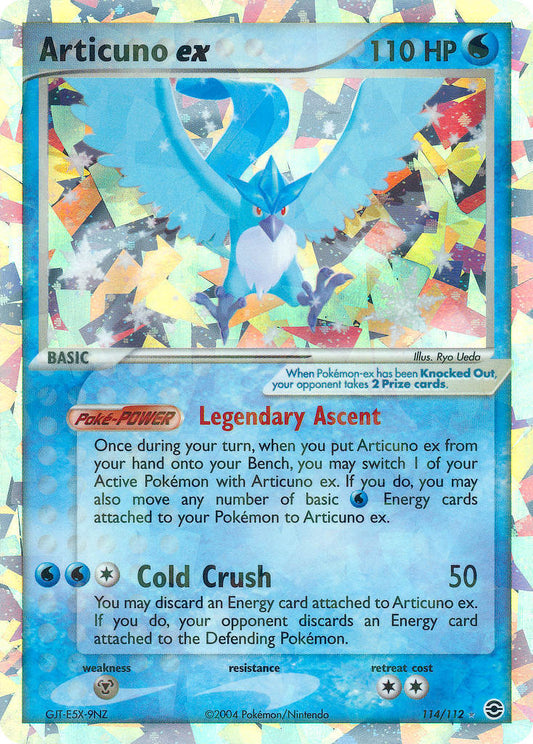 Articuno ex - EX RossoFuoco e VerdeFoglia 114/112 [ Italiano / Inglese ]