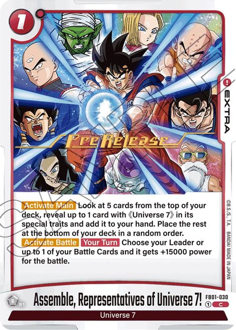 Assemble, Representatives of Universe 7! FB01-030 [ Inglese / Giapponese ]