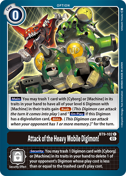 Attack of the Heavy Mobile Digimon! BT9-102 [ Inglese / Giapponese ]