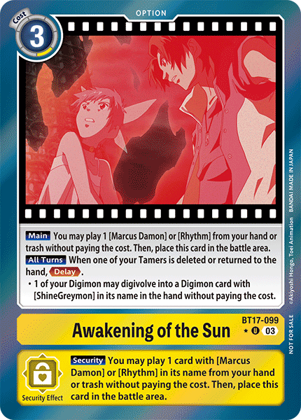 Awakening of the Sun BT17-099 [ Inglese / Giapponese ]