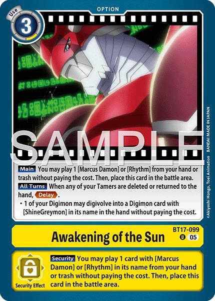 Awakening of the Sun BT17-099 [ Inglese / Giapponese ]