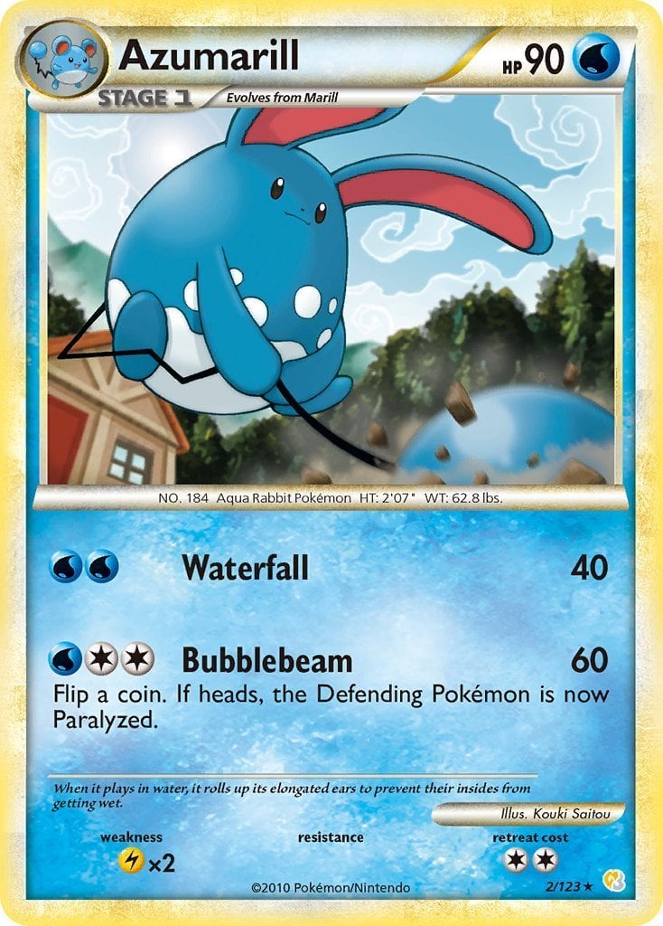 Azumarill - HeartGold SoulSilver 002/123 [ Italiano / Inglese ]