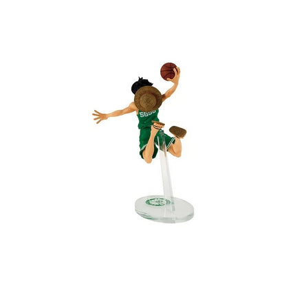 Banpresto One Piece x NBA Master Stars Piece Monkey D Luffy Boston Celtics Action Figure 17cm Ufficiale