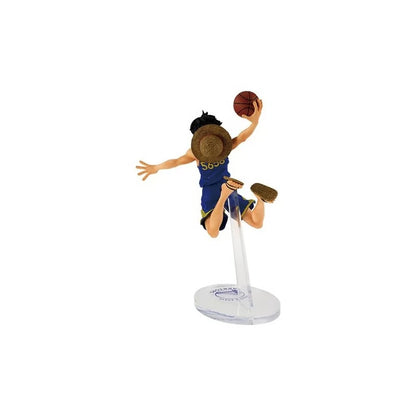 Banpresto One Piece x NBA Master Stars Piece Monkey D Luffy Golden State Warriors Figure 17cm Edizione Limitata