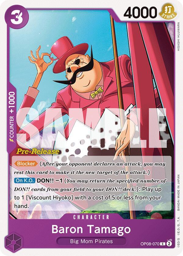 Baron Tamago OP08-070 [ Inglese / Giapponese / Francese / Cinese Semplificato ]