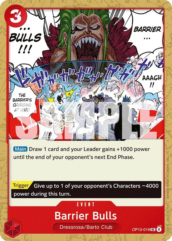 Barrier Bulls OP15-019 [ Inglese / Giapponese / Francese / Cinese Semplificato ]