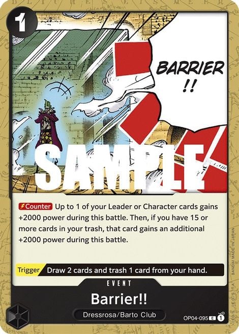 Barrier!! OP04-095 [ Inglese / Giapponese / Francese / Cinese Semplificato ]