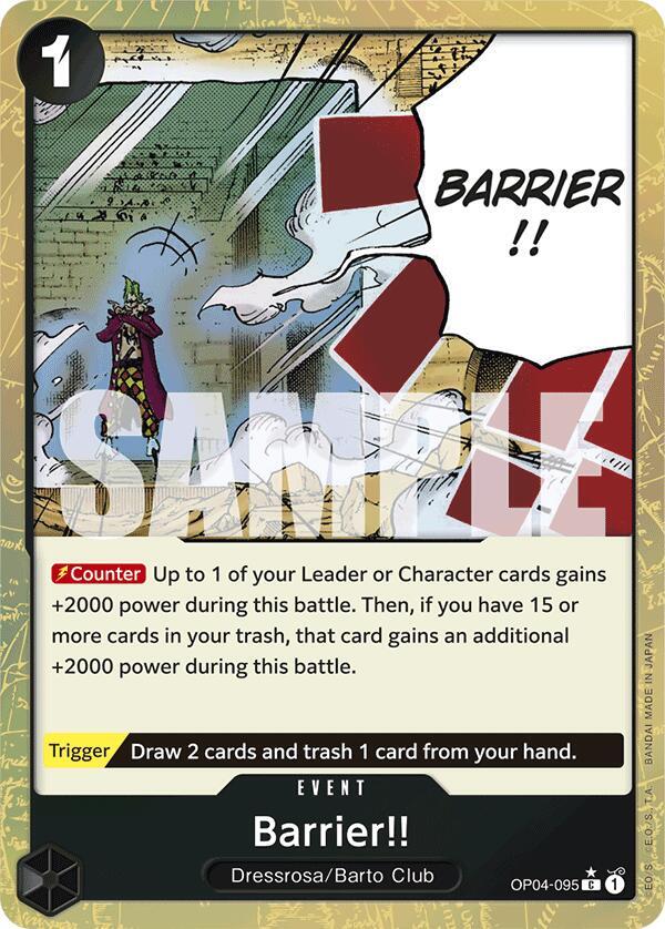 Barrier!! OP04-095 [ Inglese / Giapponese / Francese / Cinese Semplificato ]