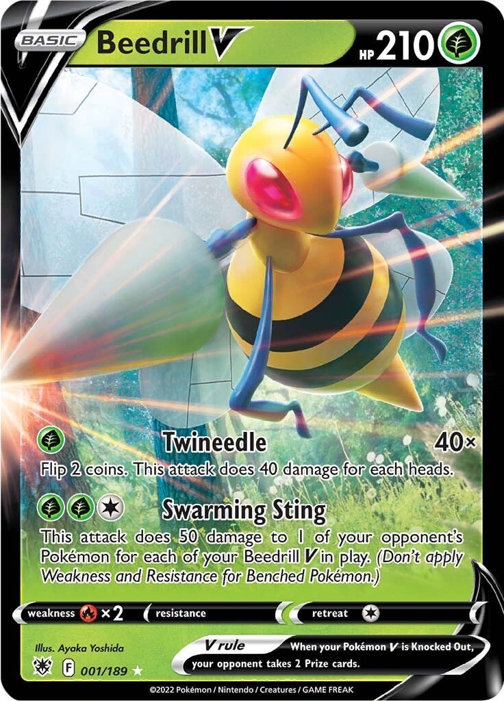 Beedrill V - Lucentezza Siderale 001/189 [ Italiano / Inglese ]
