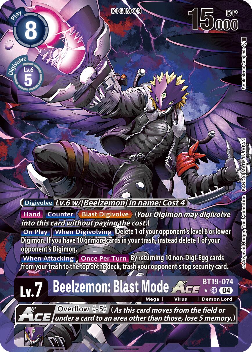 Beelzemon: Blast Mode ACE BT19-074 [ Inglese / Giapponese ]