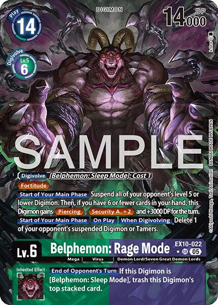 Belphemon: Rage Mode EX10-022 [ Inglese / Giapponese ]