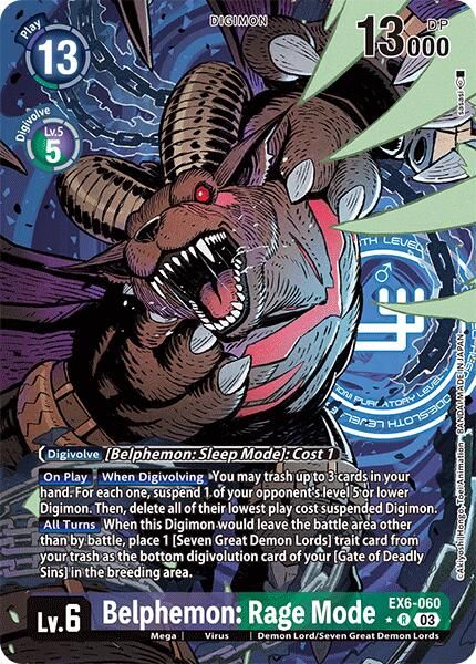 Belphemon: Rage Mode EX6-060 [ Inglese / Giapponese ]