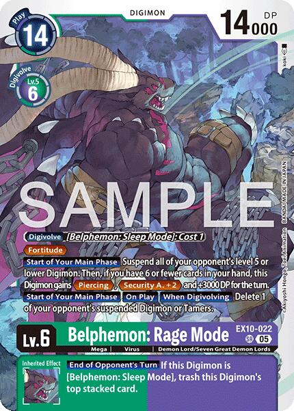 Belphemon : Rage Mode EX10-022 [ Inglese / Giapponese ]