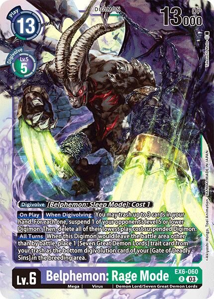 Belphemon : Rage Mode EX6-060 [ Inglese / Giapponese ]