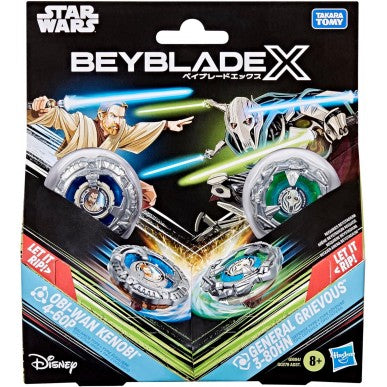Beyblade X Starter Pack Star Wars Obi - Wan Kenobi 4 - 60P & General Grievous 3 - 80HN ITA