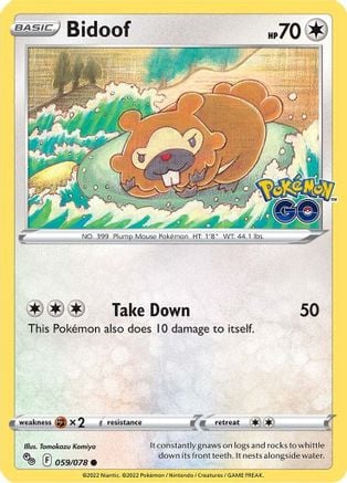 Bidoof - Pokémon GO 059/078 [ Italiano / Inglese ]