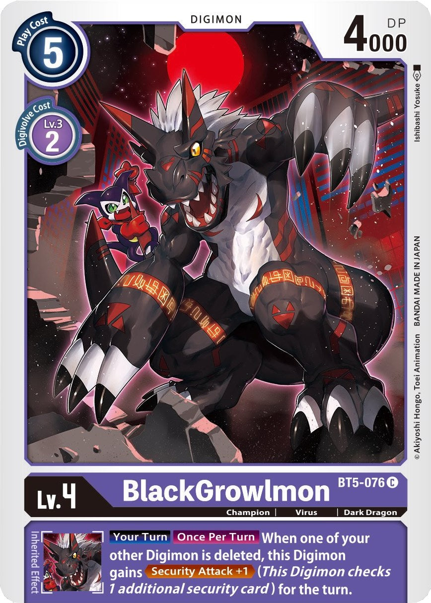 BlackGrowlmon BT5-076 [ Inglese / Giapponese ]