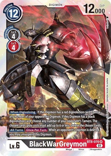 BlackWarGreymon BT8-070 [ Inglese / Giapponese ]