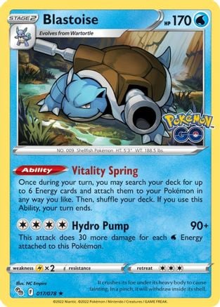 Blastoise - Pokémon GO 017/078 [ Italiano / Inglese ]
