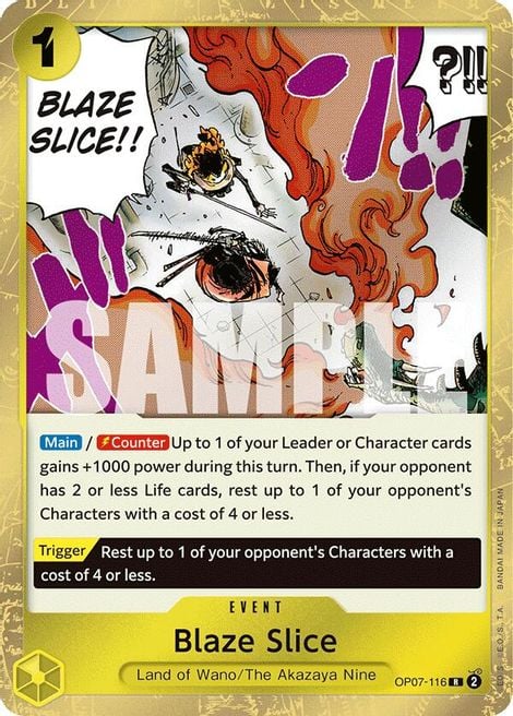 Blaze Slice OP07-116 [ Inglese / Giapponese / Francese / Cinese Semplificato ]
