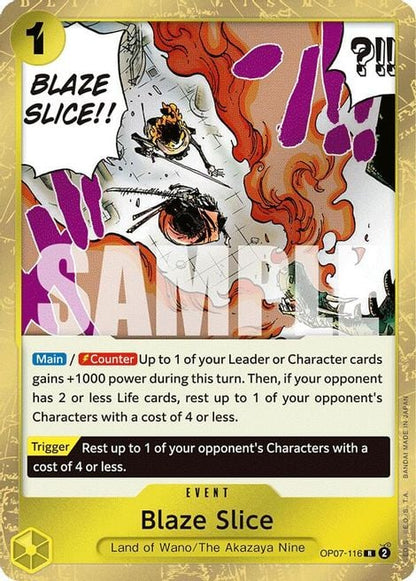 Blaze Slice OP07-116 [ Inglese / Giapponese / Francese / Cinese Semplificato ]