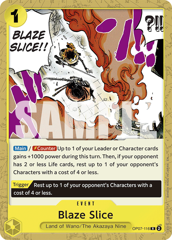 Blaze Slice OP07-116 [ Inglese / Giapponese / Francese / Cinese Semplificato ]
