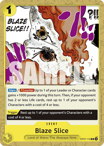 Blaze Slice OP07-116 [ Inglese / Giapponese / Francese / Cinese Semplificato ]