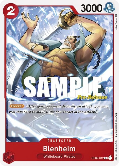 Blenheim OP02-012 [ Inglese / Giapponese / Francese / Cinese Semplificato ]