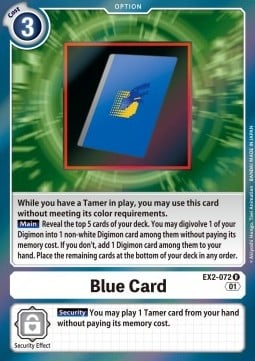 Blue Card EX2-072 [ Inglese / Giapponese ]