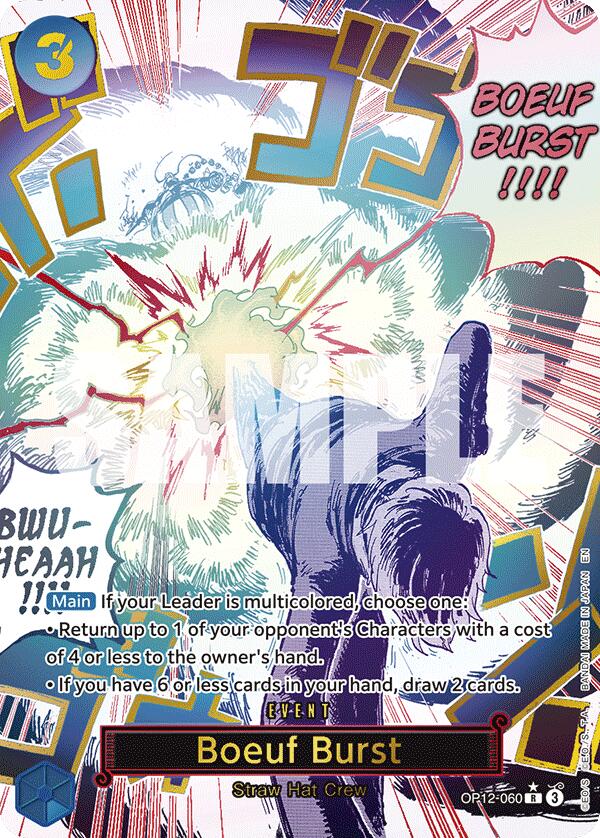 Boeuf Burst OP12-060 [ Inglese / Giapponese / Francese / Cinese Semplificato ]
