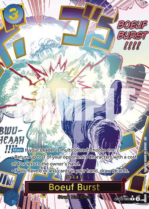 Boeuf Burst OP12-060 [ Inglese / Giapponese / Francese / Cinese Semplificato ]