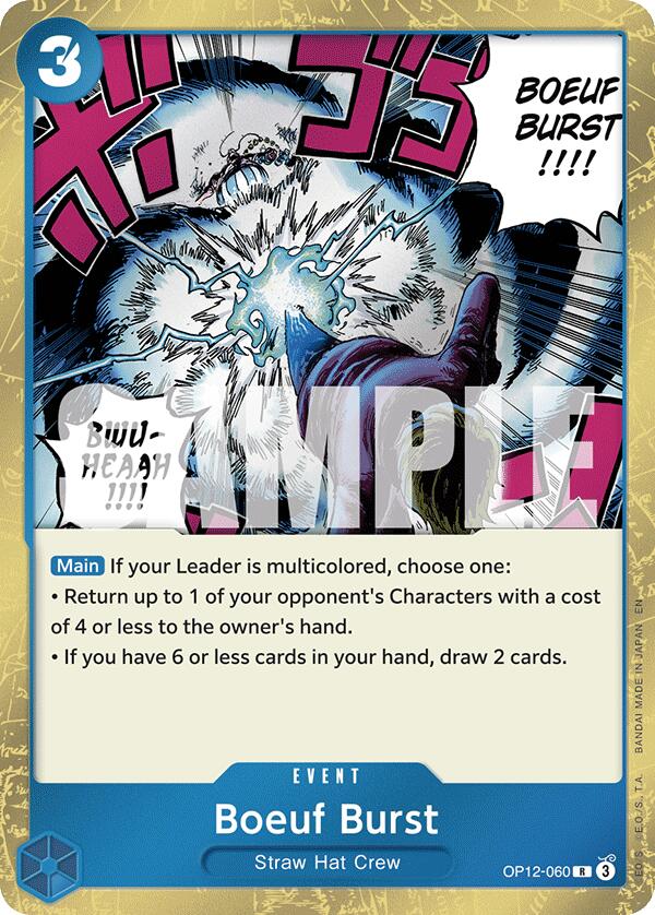Boeuf Burst OP12-060 [ Inglese / Giapponese / Francese / Cinese Semplificato ]