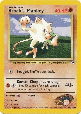 Brock's Mankey - Gym Heroes 68/132 [ Inglese ]