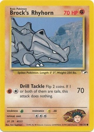 Brock's Rhyhorn - Gym Heroes 70/132 [ Inglese ]