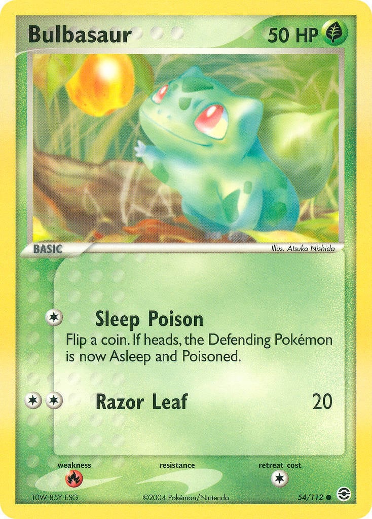 Bulbasaur - EX RossoFuoco e VerdeFoglia 54/112 [ Italiano / Inglese ]