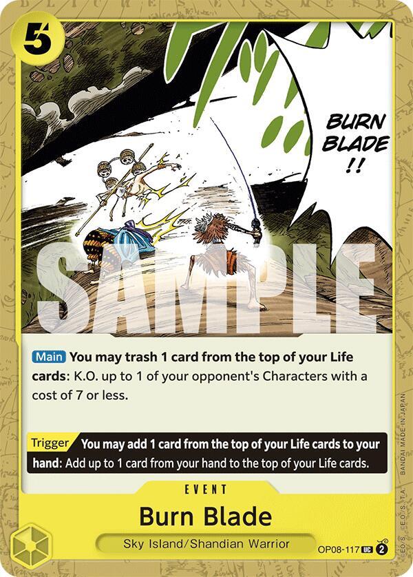 Burn Blade OP08-117 [ Inglese / Giapponese / Francese / Cinese Semplificato ]