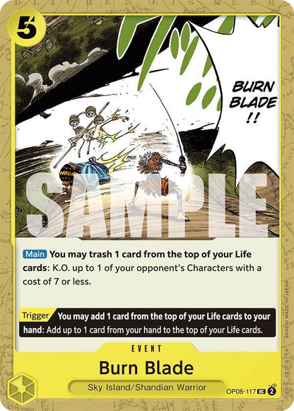 Burn Blade OP08-117 [ Inglese / Giapponese / Francese / Cinese Semplificato ]
