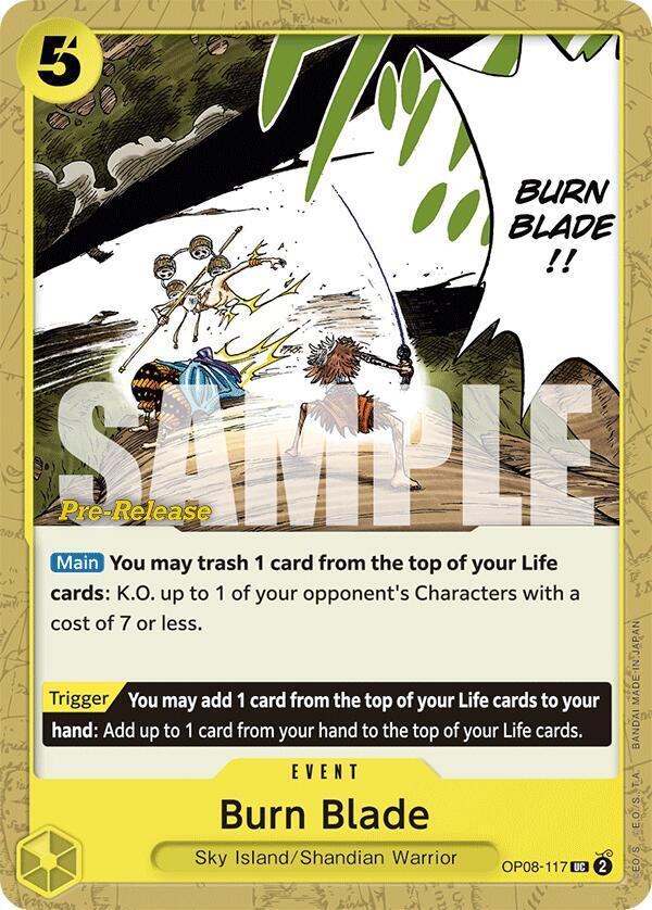 Burn Blade OP08-117 [ Inglese / Giapponese / Francese / Cinese Semplificato ]