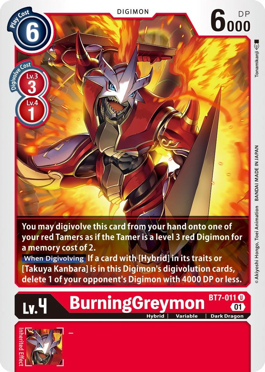 BurningGreymon BT7-011 [ Inglese / Giapponese ]