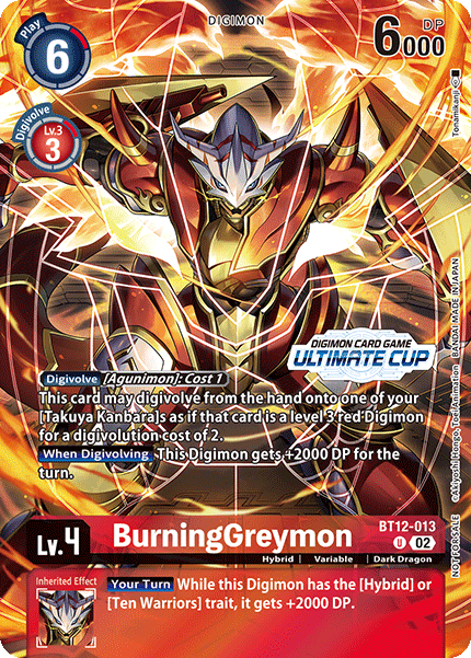 BurningGreymon BT12-013 [ Inglese / Giapponese ]