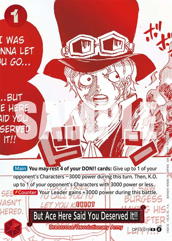 But Ace Here Said You Deserved It!! OP13-019 [ Inglese / Giapponese / Francese / Cinese Semplificato ]