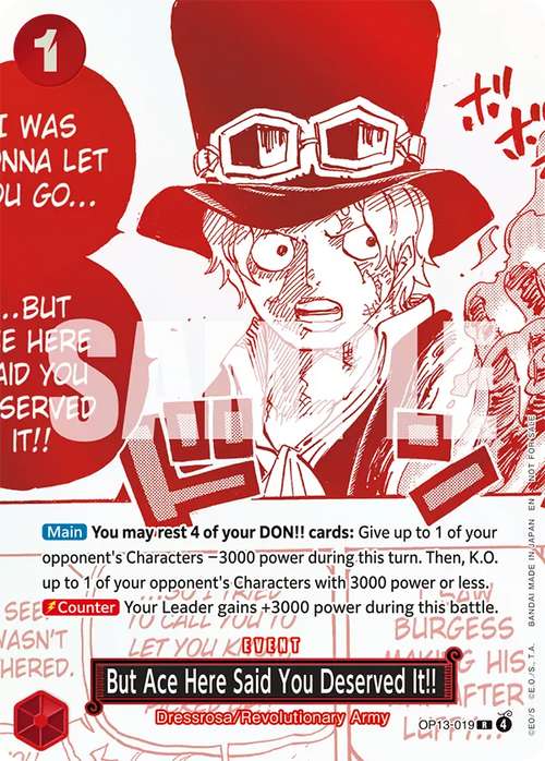But Ace Here Said You Deserved It!! OP13-019 [ Inglese / Giapponese / Francese / Cinese Semplificato ]