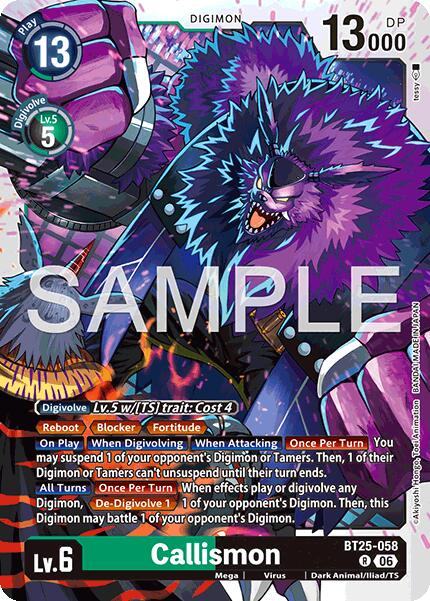 Callismon BT25-058 [ Inglese / Giapponese ]