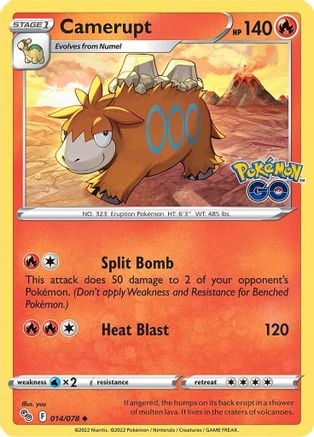 Camerupt - Pokémon GO 014/078 [ Italiano / Inglese ]