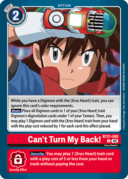 Can't Turn My Back! BT21-092 [ Inglese / Giapponese ]