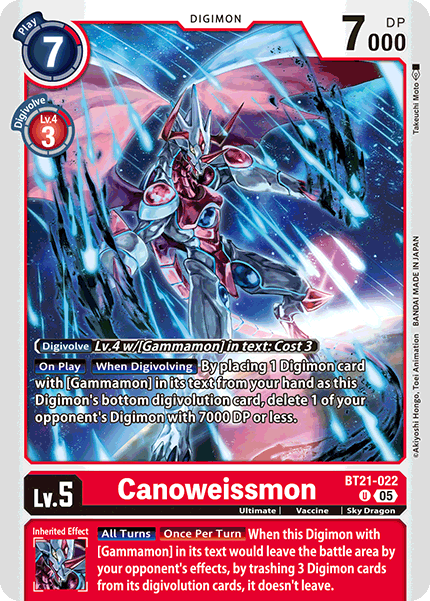 Canoweissmon BT21-022 [ Inglese / Giapponese ]