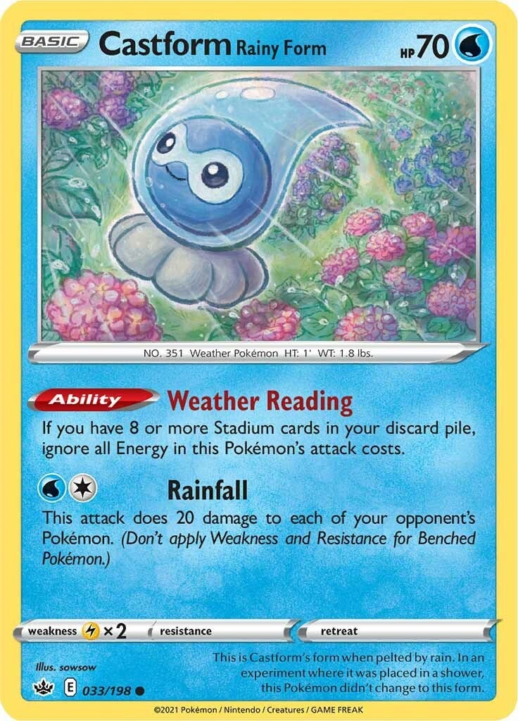 Castform Forma Pioggia - Regno Glaciale 033/198 [ Italiano / Inglese ]