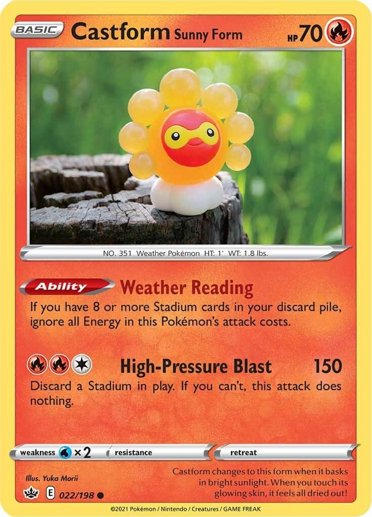 Castform Forma Sole - Regno Glaciale 022/198 [ Italiano / Inglese ]